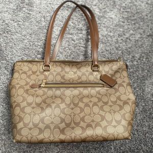 Brown and Gold Coach Purse